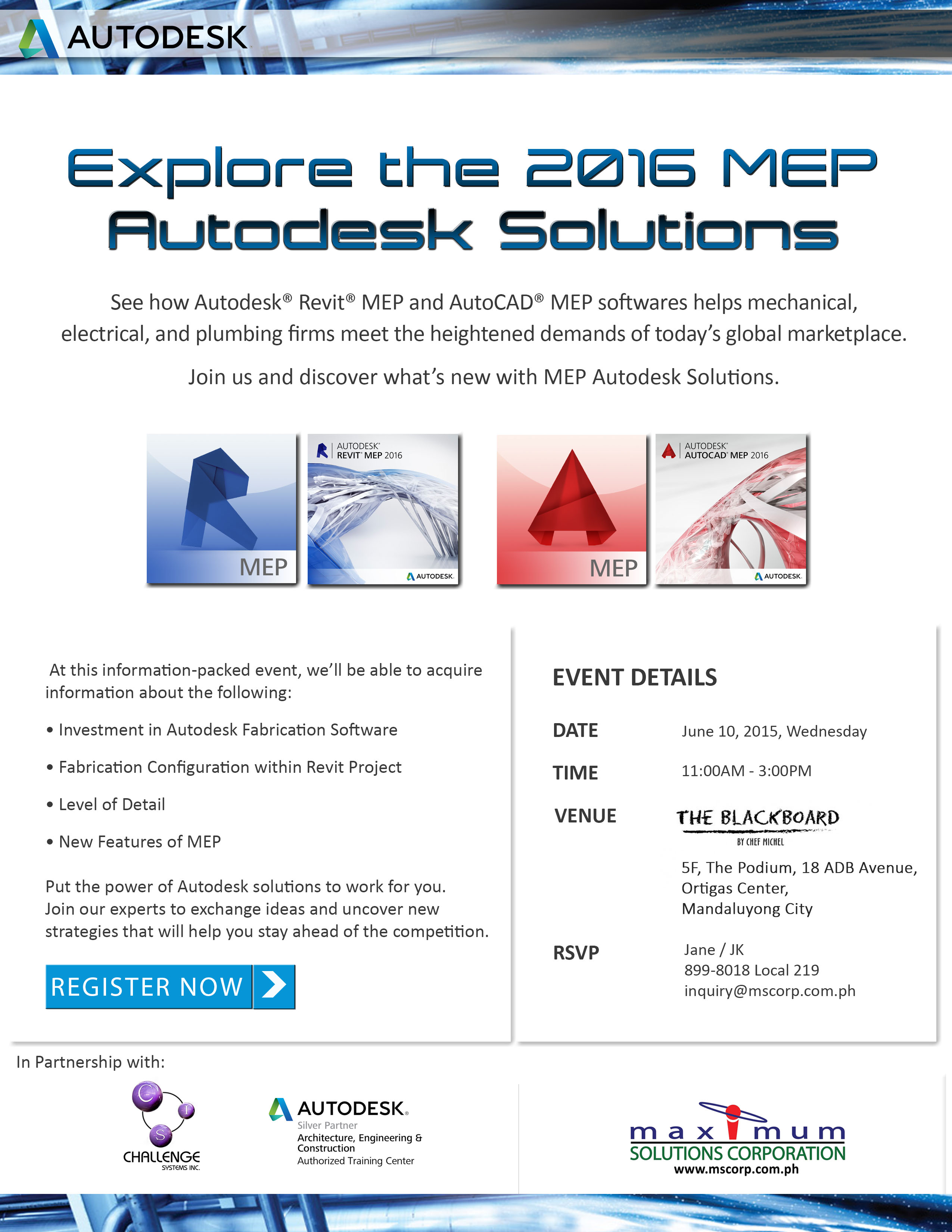 Explore the 2016 MEP Autodesk Solutions